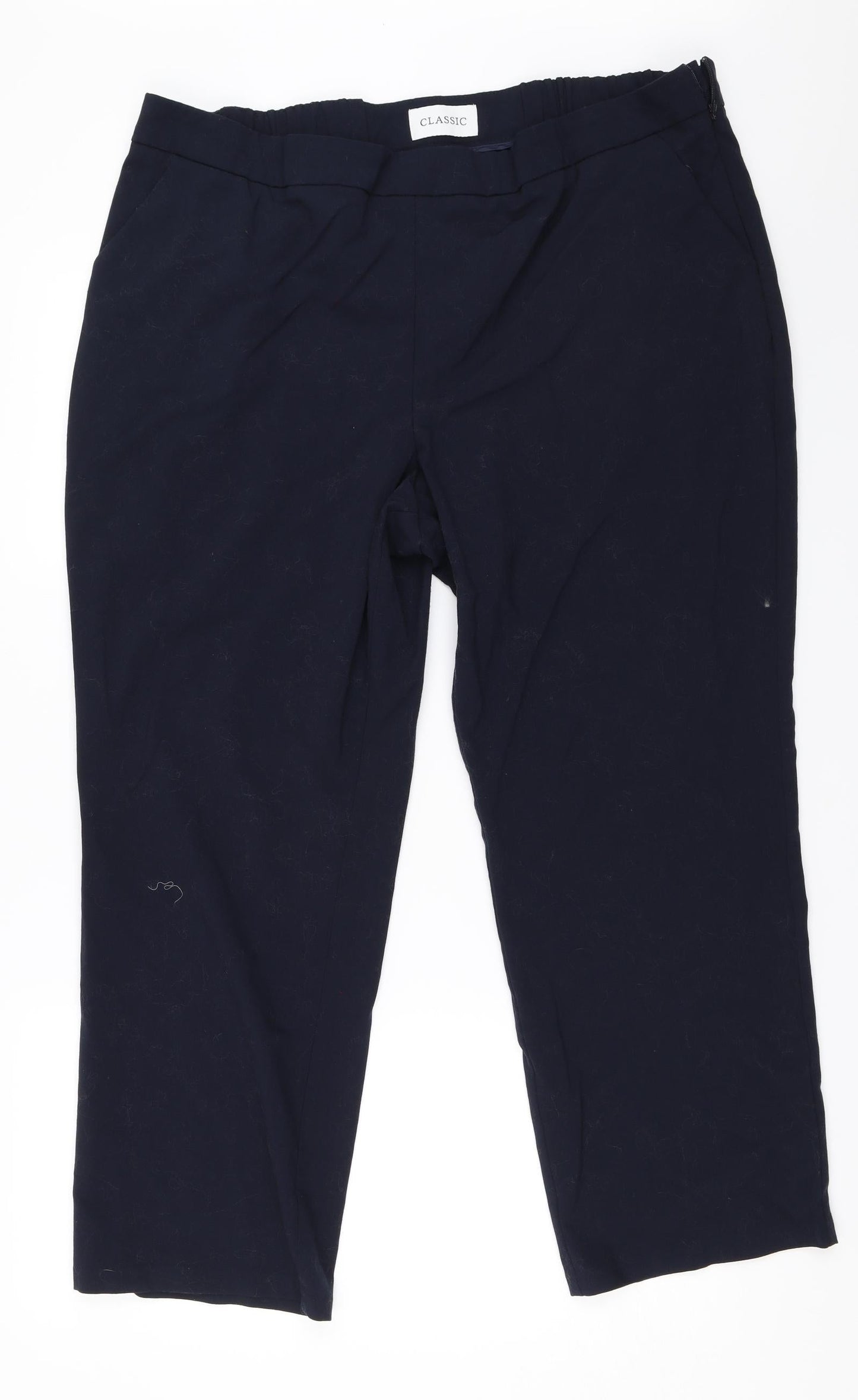 Womens UK Size 20 Marks and Spencer Regular Fit  Blue Trousers