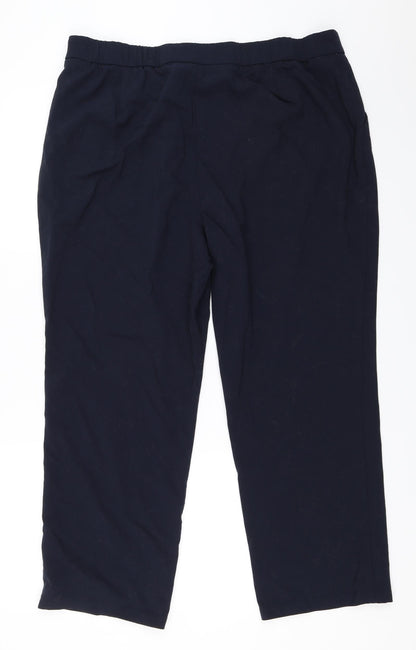 Womens UK Size 20 Marks and Spencer Regular Fit  Blue Trousers