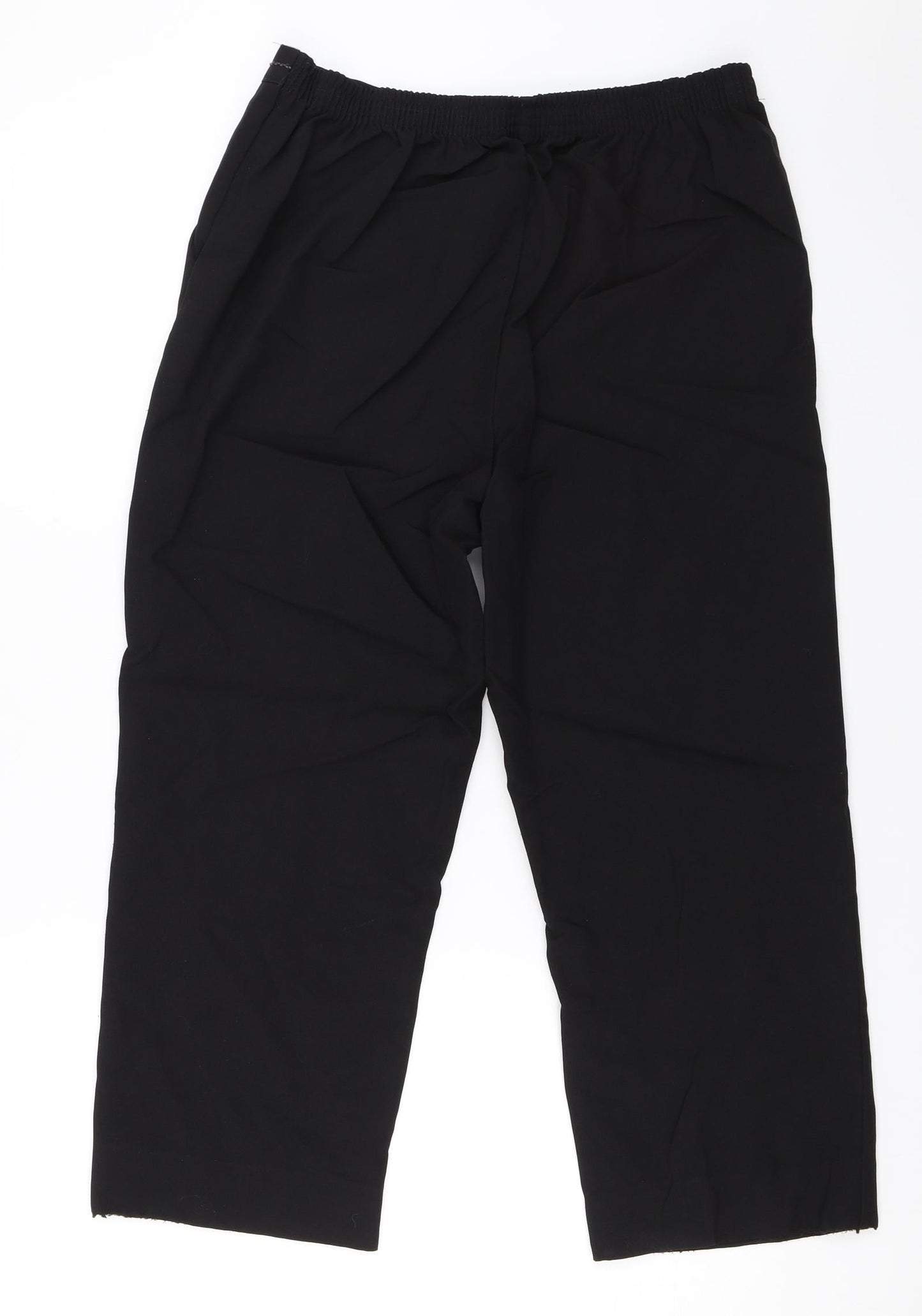 Bm Collection Womens Black   Cropped Trousers Size 10 L23 in