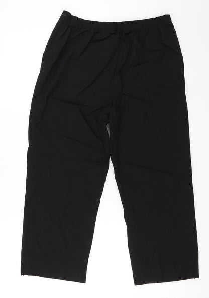 Bm Collection Womens Black   Cropped Trousers Size 10 L23 in