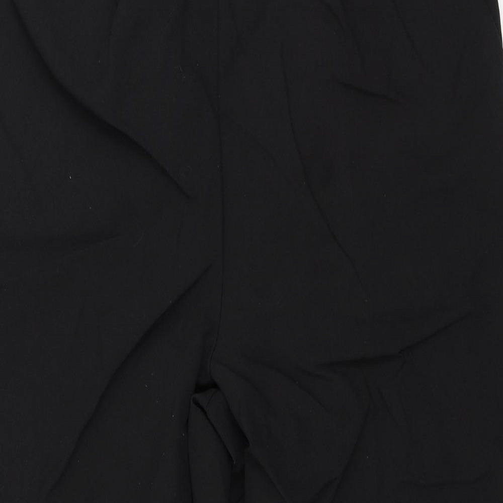 Bm Collection Womens Black   Cropped Trousers Size 10 L23 in
