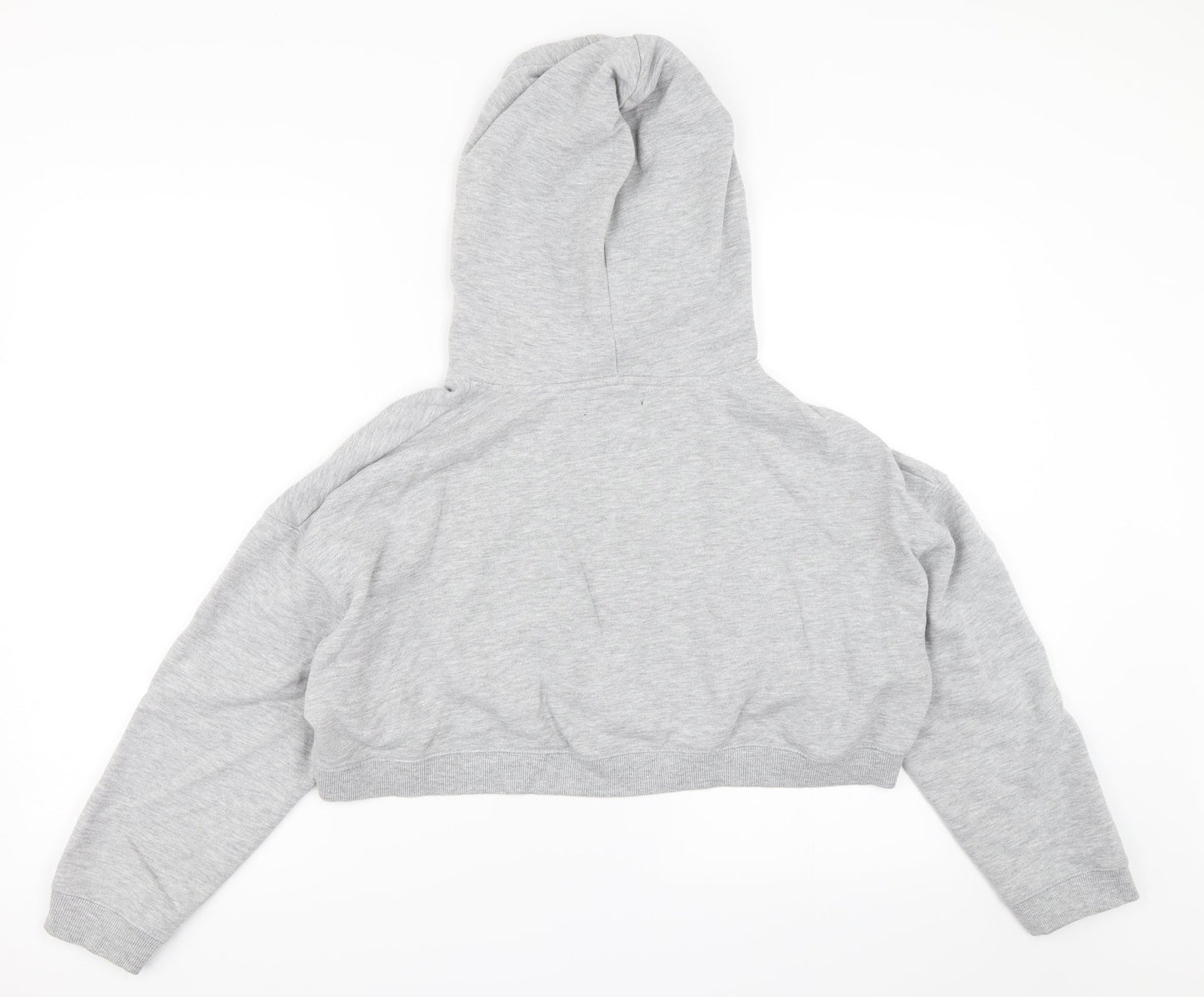 Bikbok Womens Grey   Pullover Hoodie Size M  - cropped hoodie