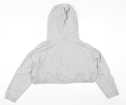 Bikbok Womens Grey   Pullover Hoodie Size M  - cropped hoodie