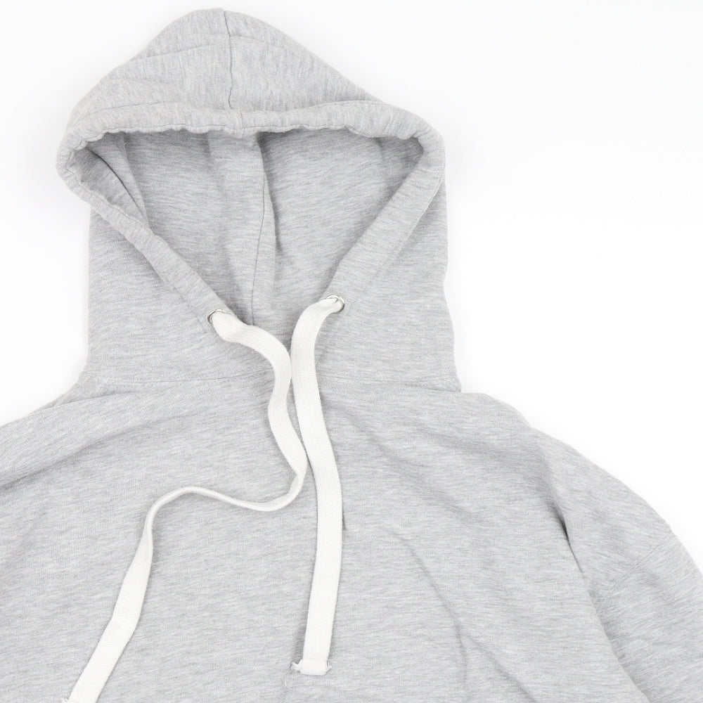 Bikbok Womens Grey   Pullover Hoodie Size M  - cropped hoodie