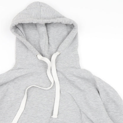 Bikbok Womens Grey   Pullover Hoodie Size M  - cropped hoodie