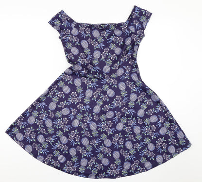 New Look Womens Blue   Fit & Flare  Size 8
