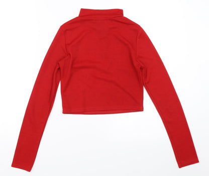 Womens UK Size 6 Select Red Cropped Blouse
