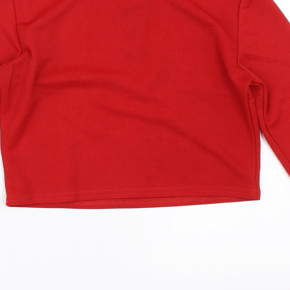 Womens UK Size 6 Select Red Cropped Blouse