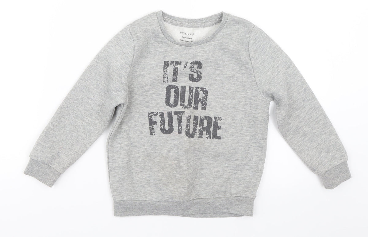 Primark Boys Grey   Pullover Sweatshirt Size 3-4 Years