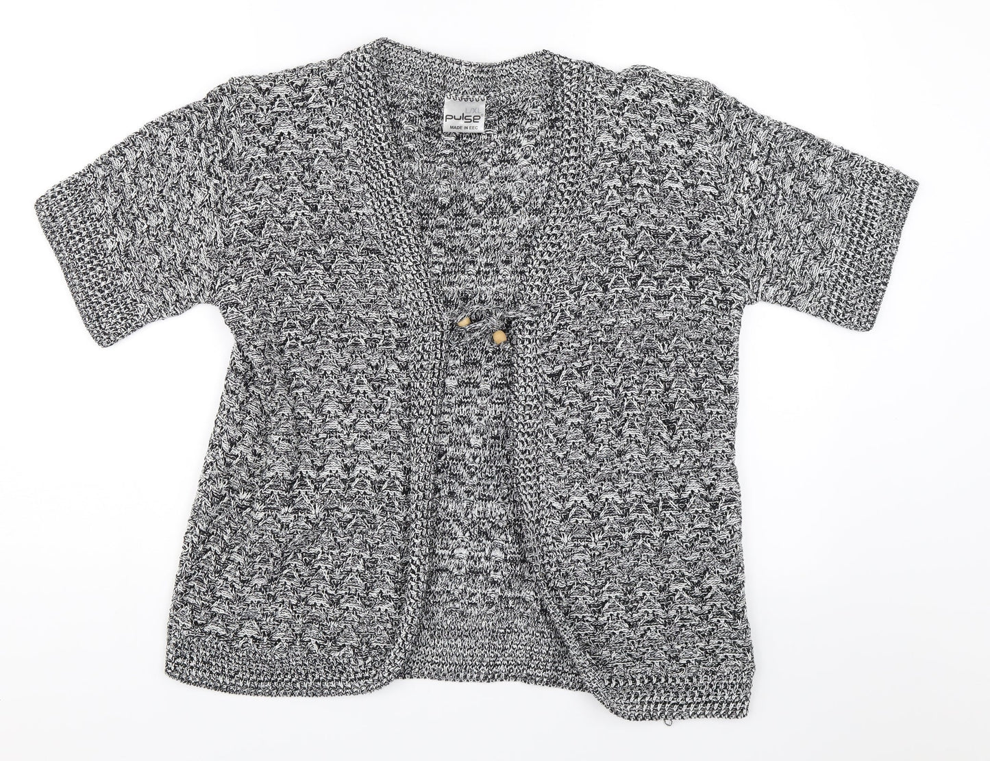 Pulse Womens Black   Cardigan Jumper Size L