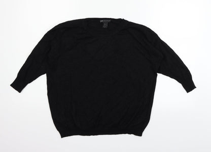 Mango Womens Black   Pullover Jumper Size S