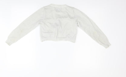 Dickens & jones Girls Grey   Cardigan Jumper Size 9-10 Years