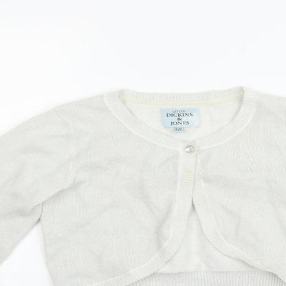 Dickens & jones Girls Grey   Cardigan Jumper Size 9-10 Years