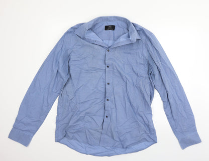 F&F Mens Blue    Button-Up Size 17