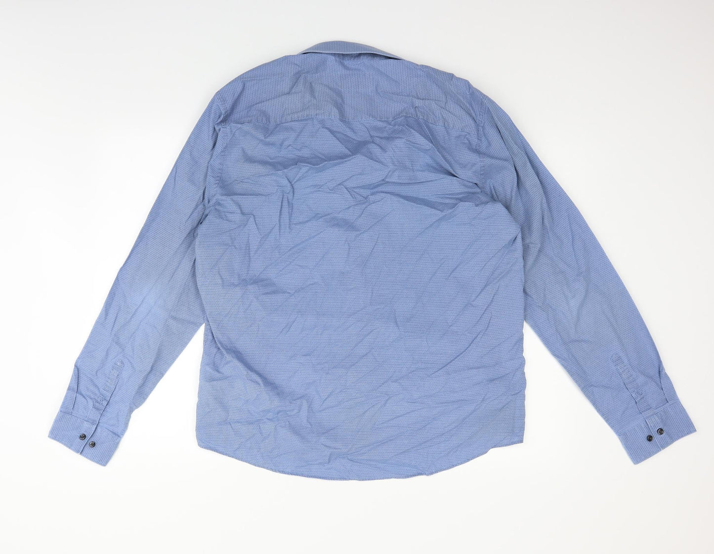 F&F Mens Blue    Button-Up Size 17