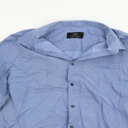 F&F Mens Blue    Button-Up Size 17