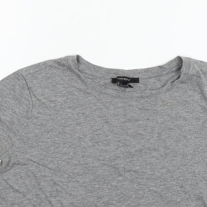 FOREVER 21 Girls Grey   Basic T-Shirt Size L
