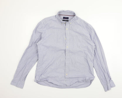 Matalan Mens Blue Striped   Button-Up Size L
