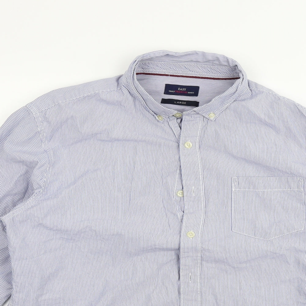 Matalan Mens Blue Striped   Button-Up Size L