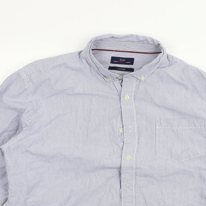 Matalan Mens Blue Striped   Button-Up Size L