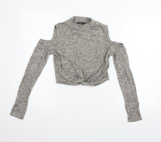 Boohoo Womens Grey   Pullover Jumper Size 10