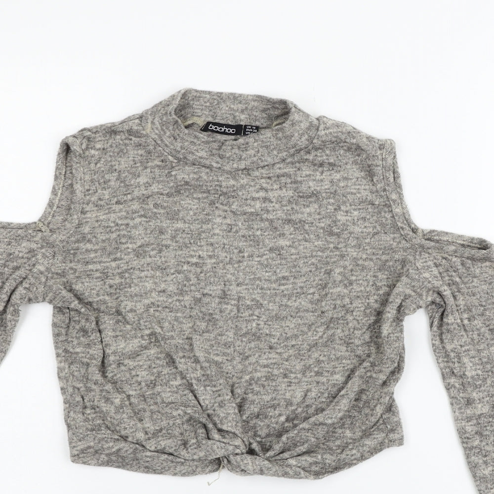 Boohoo Womens Grey   Pullover Jumper Size 10