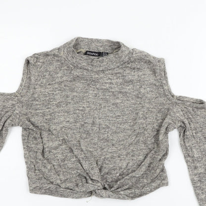 Boohoo Womens Grey   Pullover Jumper Size 10