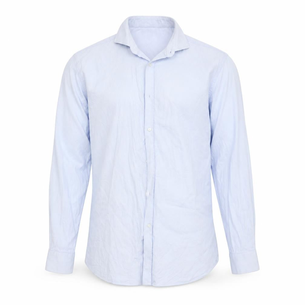 Mens UK Size 17.5 Taylor & Wright Blue  Button-Up Long Sleeve Casual Shirt
