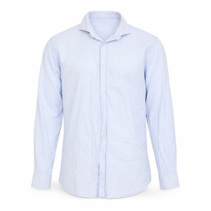 Mens UK Size 17.5 Taylor & Wright Blue  Button-Up Long Sleeve Casual Shirt