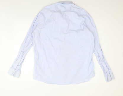 Taylor & Wright Mens Blue    Button-Up Size 17.5