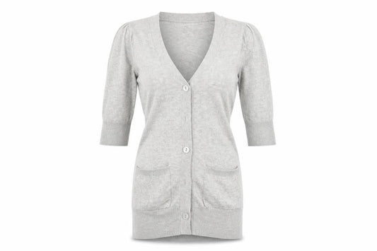 Front view of Atmosphere women’s grey jumper dress, size UK 8