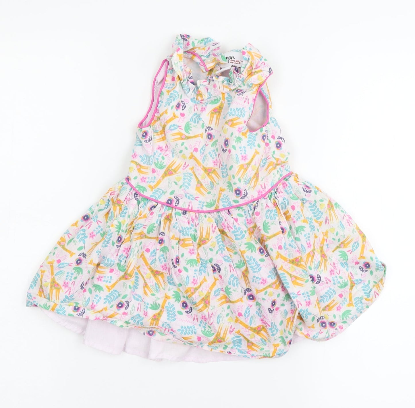 Bapster & Mimi  Girls White Floral  A-Line  Size 2 Years