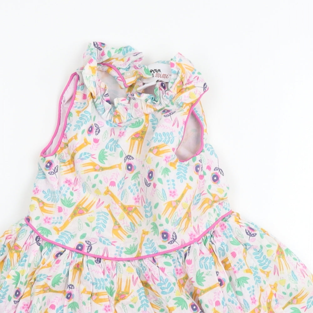 Bapster & Mimi  Girls White Floral  A-Line  Size 2 Years