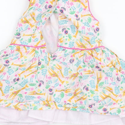 Bapster & Mimi  Girls White Floral  A-Line  Size 2 Years