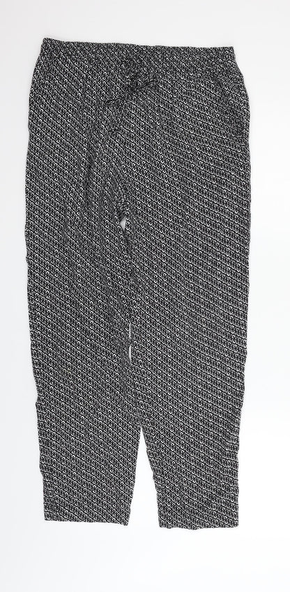 ble Womens Blue Geometric  Trousers  Size 12 L25 in
