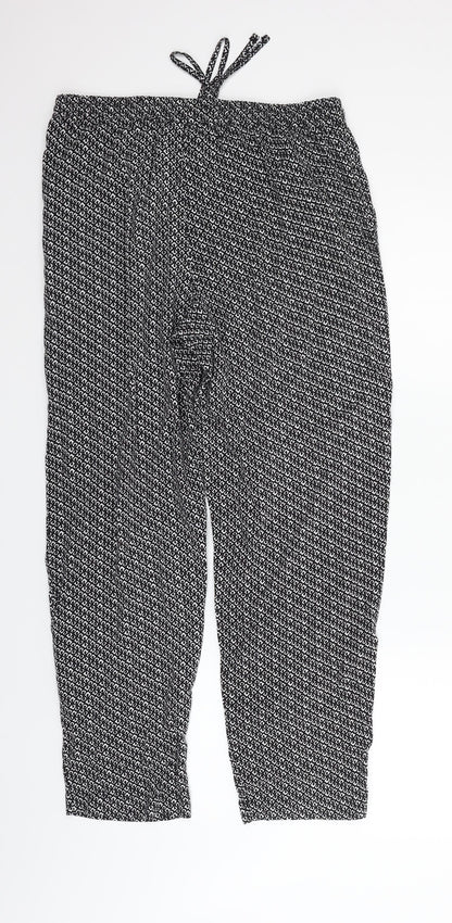 ble Womens Blue Geometric  Trousers  Size 12 L25 in