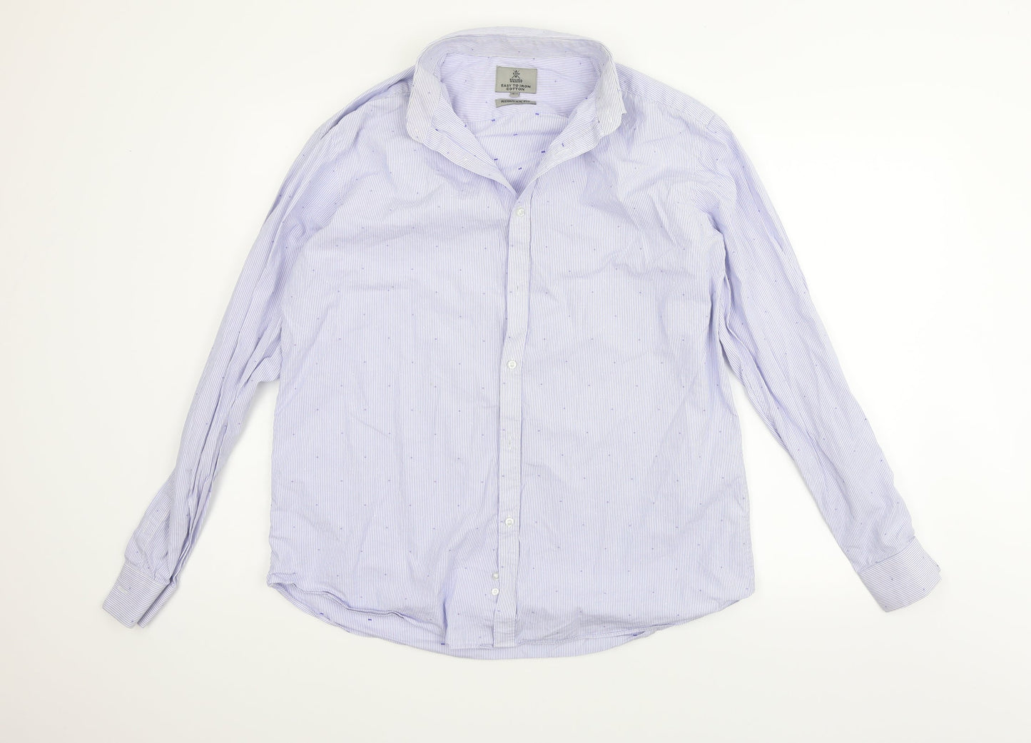 Taylor & Wright  Mens Blue Striped   Button-Up Size 16.5