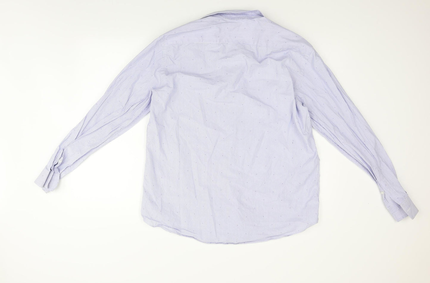 Taylor & Wright  Mens Blue Striped   Button-Up Size 16.5