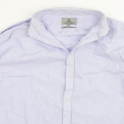 Taylor & Wright  Mens Blue Striped   Button-Up Size 16.5