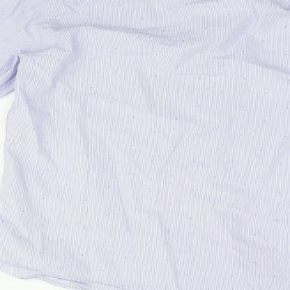 Taylor & Wright  Mens Blue Striped   Button-Up Size 16.5