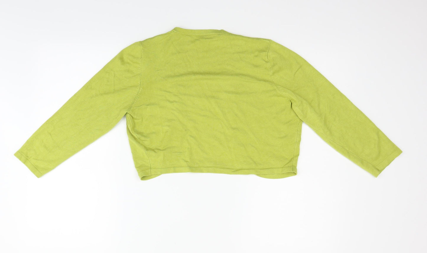 Preworn Girls Green   Cardigan Jumper Size M