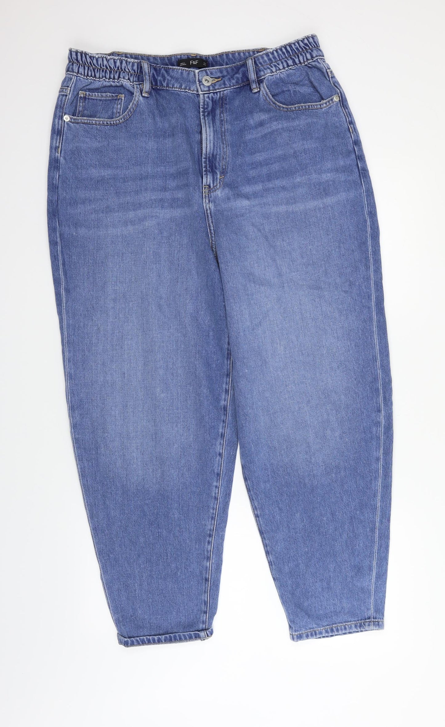 F&F Mens Blue   Straight Jeans Size 16 L26 in