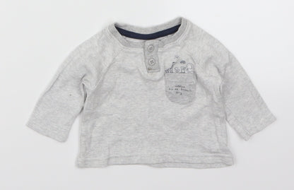 George Boys Grey   Basic T-Shirt Size 0-3 Months  - Cuddles are my Favourite Thing