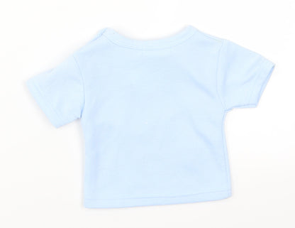Bumble Bean Boys Blue   Basic T-Shirt Size 3-6 Months  - Puppy Playtime
