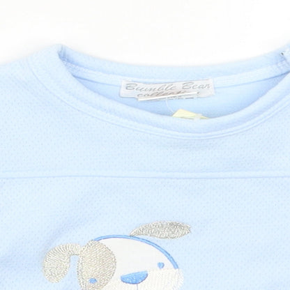 Bumble Bean Boys Blue   Basic T-Shirt Size 3-6 Months  - Puppy Playtime