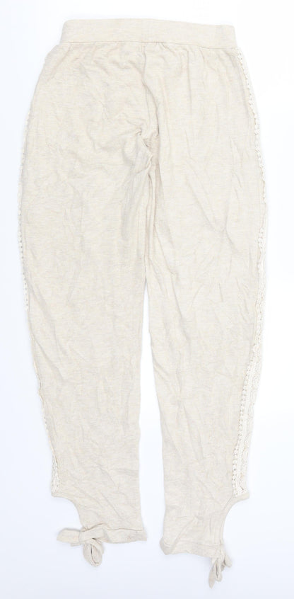 Michelle Keegan Womens Beige   Sweatpants Trousers Size 8 L27 in - Loungewear