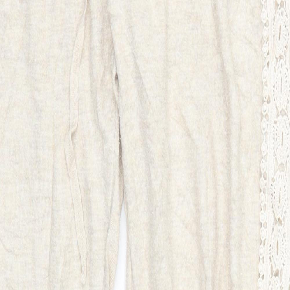 Michelle Keegan Womens Beige   Sweatpants Trousers Size 8 L27 in - Loungewear