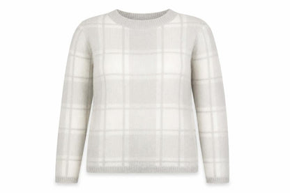 John Lewis Womens Grey Check  Pullover Jumper Size 10