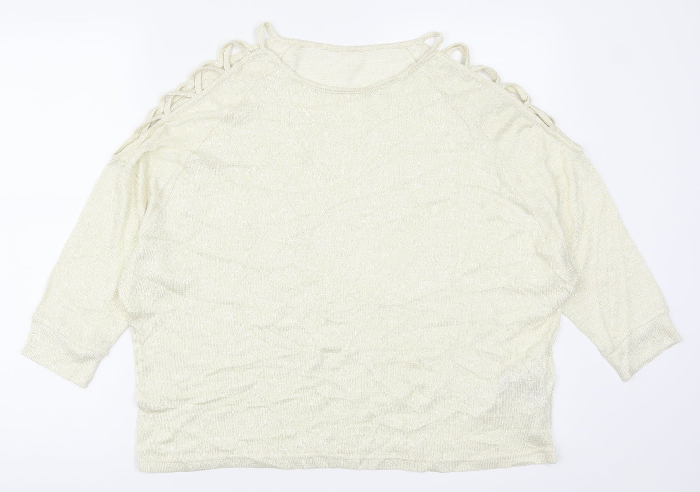 Avon Womens Beige   Basic T-Shirt Size 14