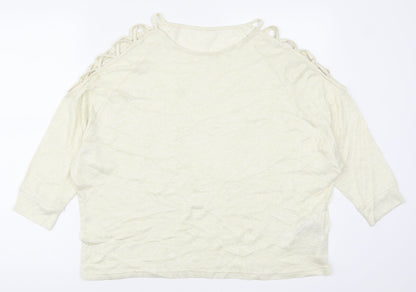 Avon Womens Beige   Basic T-Shirt Size 14